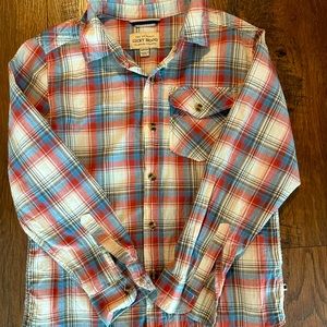 Boys Plaid Lucky Brand Long sleeves polo shirt